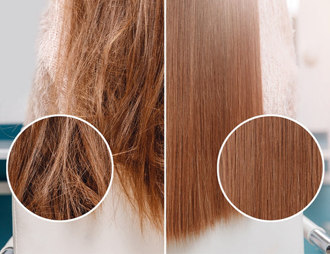 Bu iki saç arasındaki fark, doğru ürünlerle düzenli bakım.