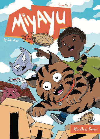 Miyayu is a wordless comic book about a mischievous cat