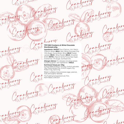 Red and white greaseproof paper design for Pudding Compartment