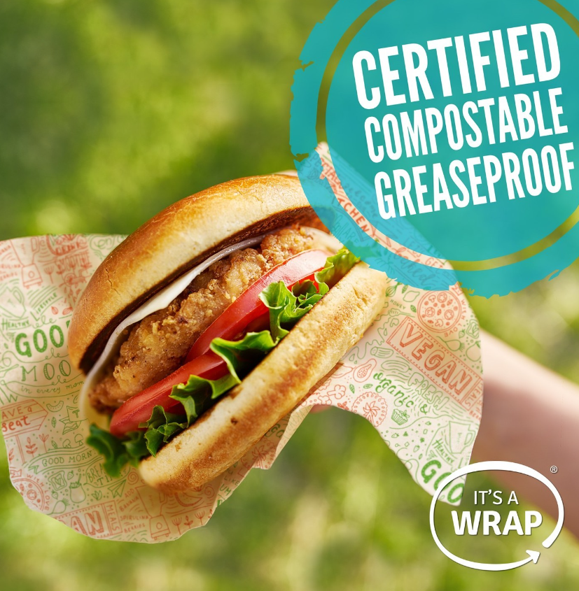 A collage showing the best uses for custom-printed greaseproof paper made by “It’s a Wrap”