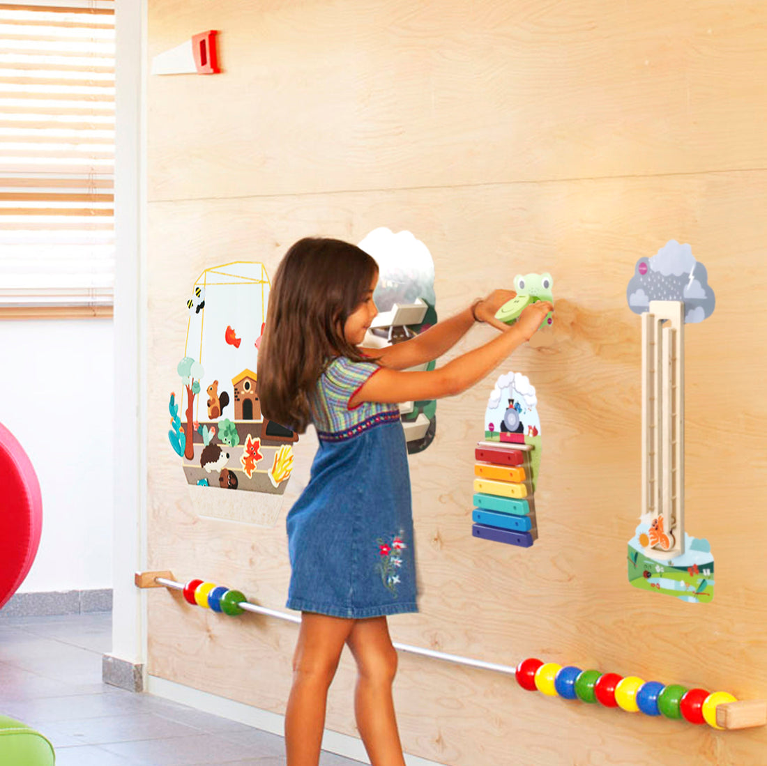 wall mounted toys for waiting rooms