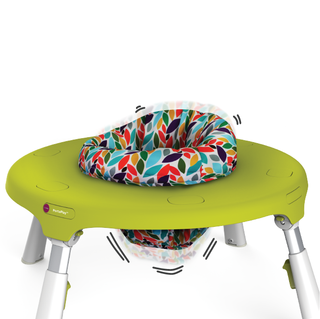 Oribel PortaPlay Convertible Activity Center Forest Friend with Stools (green) | The Nest Attachment Parenting Hub