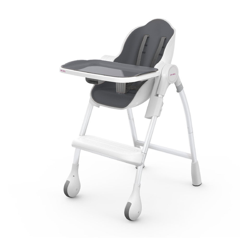 black and white high chair