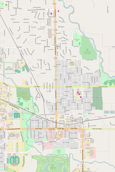 Detailed Editable Vector Map of Ames – Map Illustrators