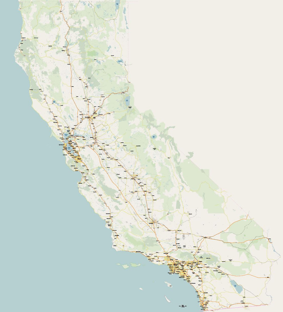 Editable Vector State Map Of California Usa Map Illustrators