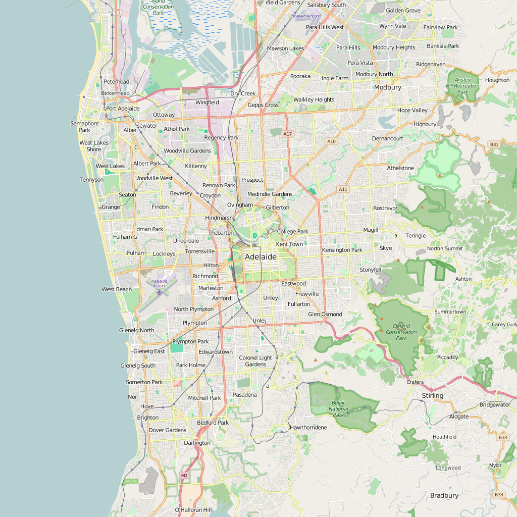 Map Of Greater Adelaide