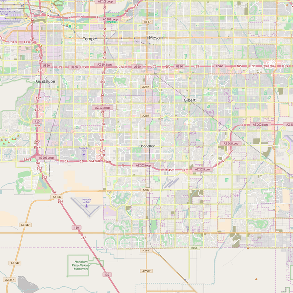 Detailed Editable Vector Map of Chandler – Map Illustrators