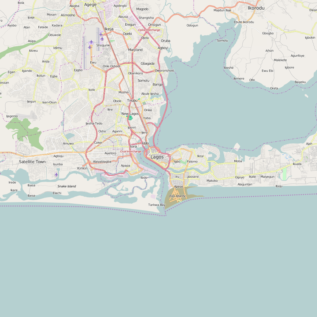 Editable City Map Of Lagos Map Illustrators