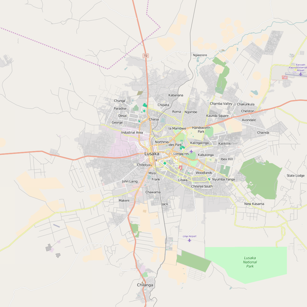 Editable City Map Of Lusaka Map Illustrators   Map Lusaka 1024x1024 