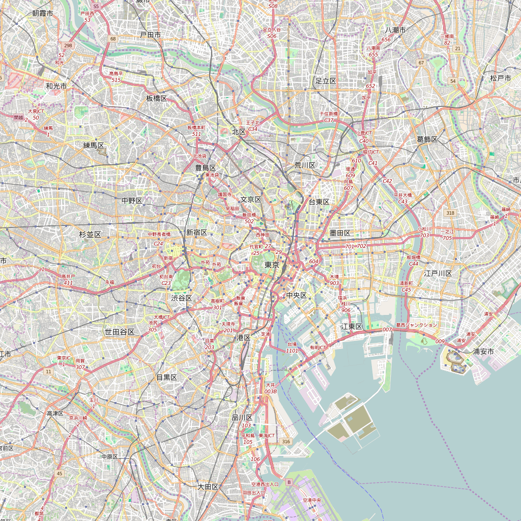 Editable City Map of Tokyo - Map Illustrators