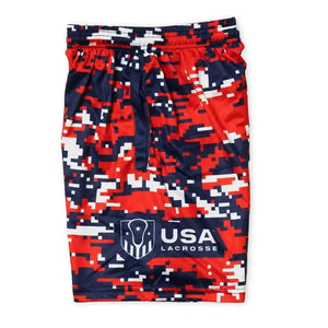 Patriotic DigiCamo Shorts | USA Lacrosse - USA Lacrosse Shop
