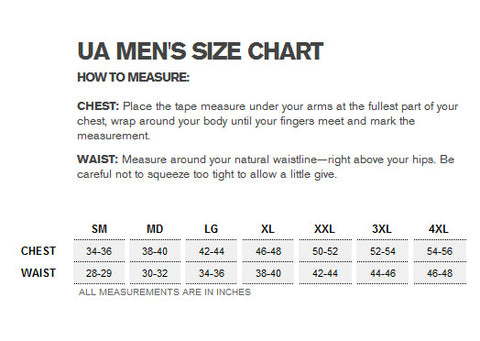 under armour youth medium size chart