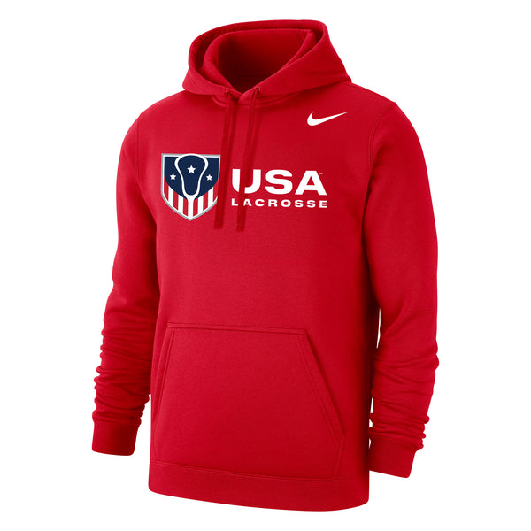 Adult's USA Lacrosse Nike Club Fleece Pullover Hoodie – USA Lacrosse Shop