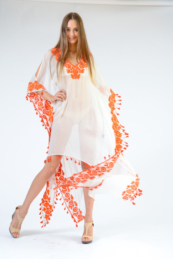 KK 065 - Ranee's Orange Flower Dress - PREORDERS ONLY