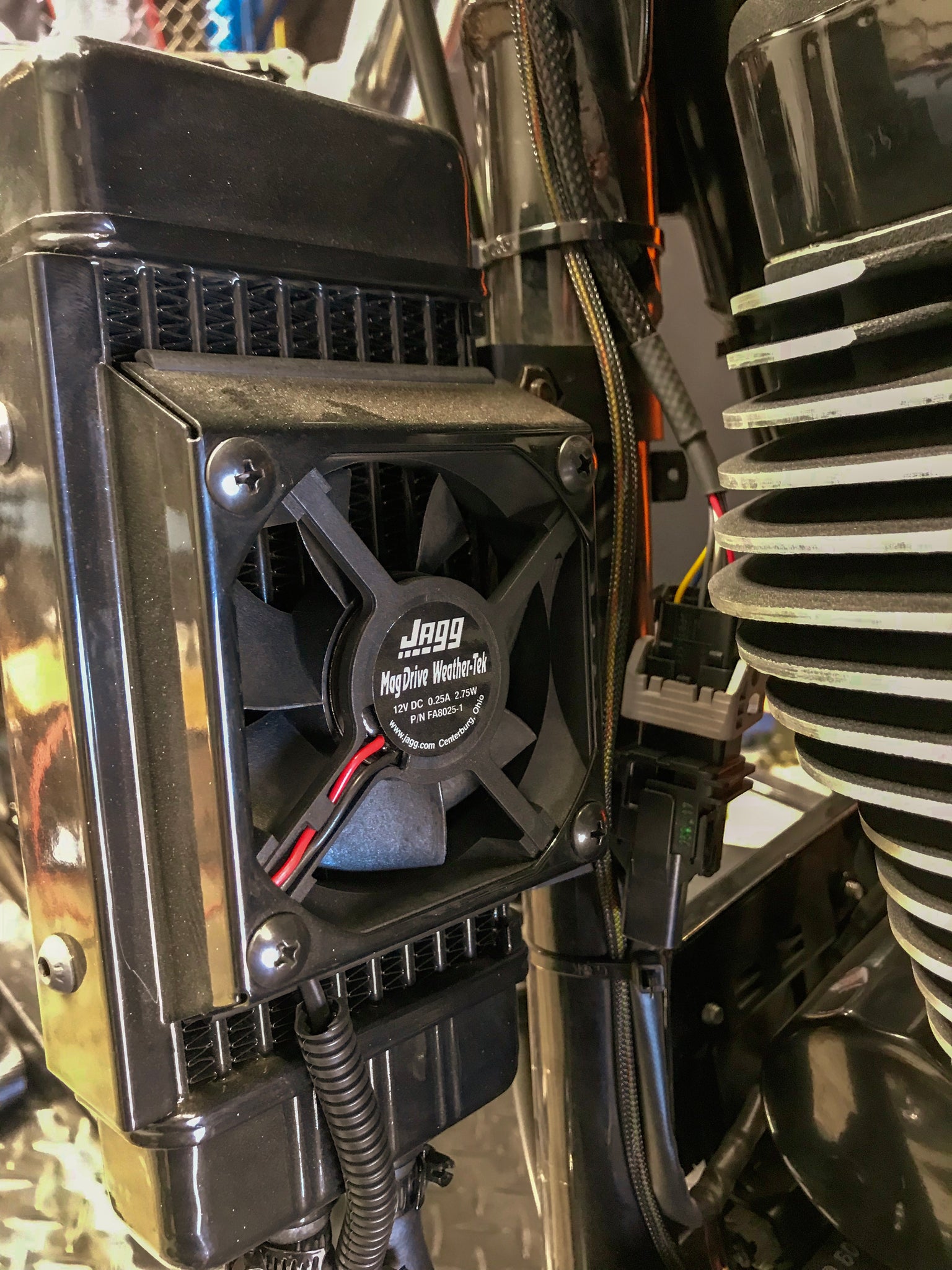 harley oil cooler fan