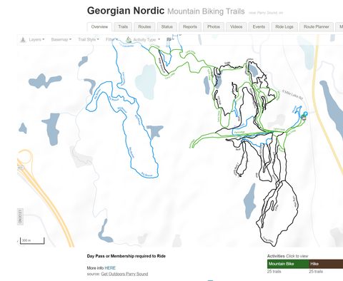 map of georgian nordic trails