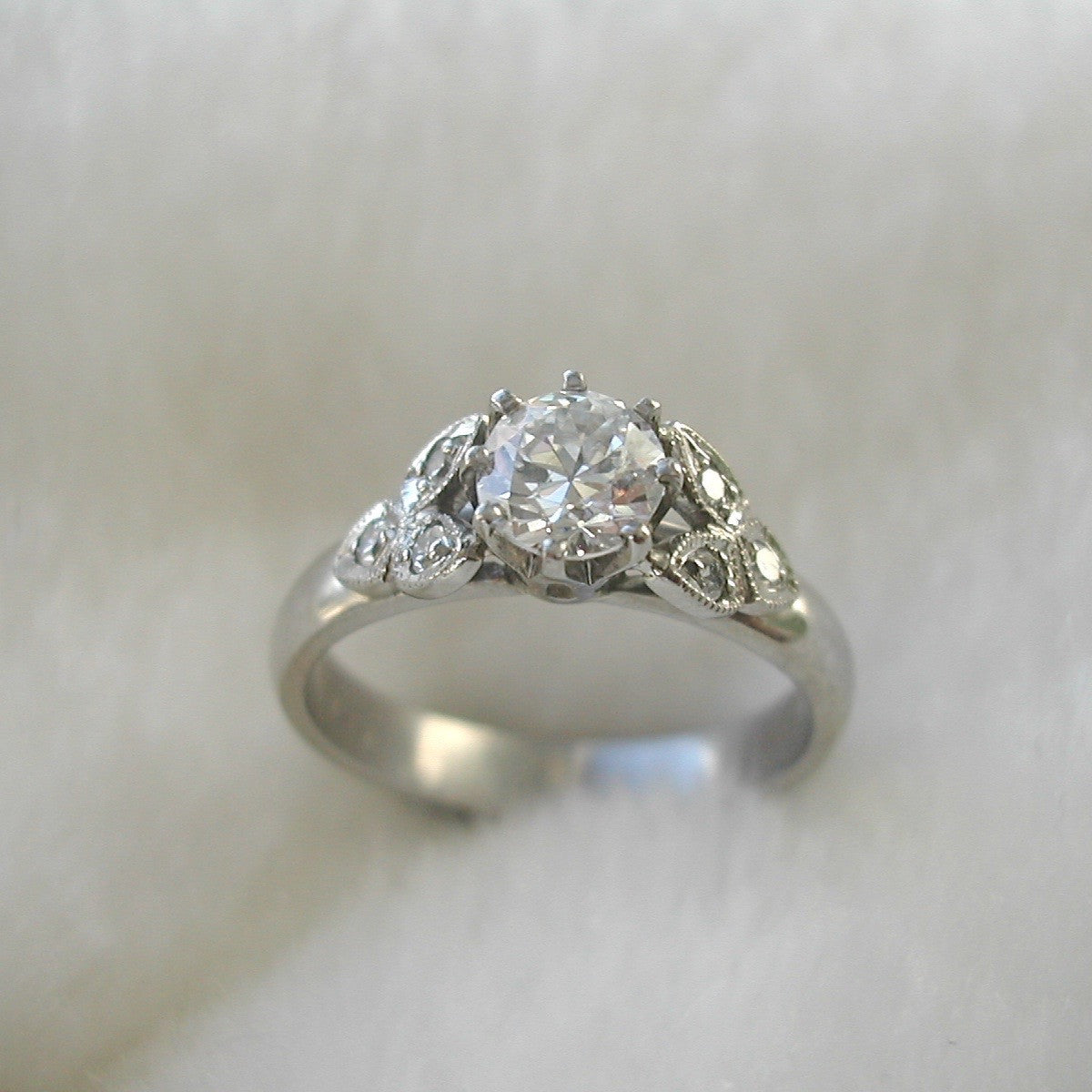 Home Products Vintage Style Custom Handmade Engagement Ring 2844