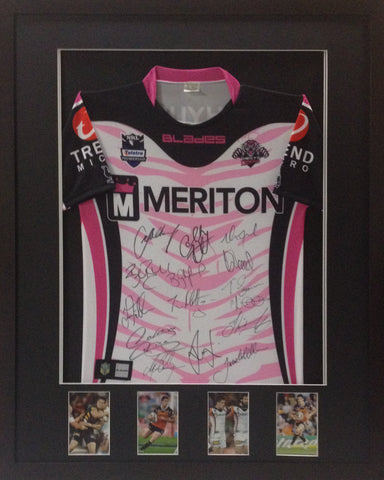 wests tigers framed signed