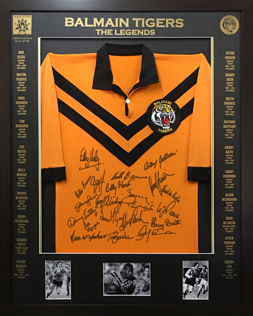 Balmain Tigers Legends - & framed jersey – Blazed In Glory