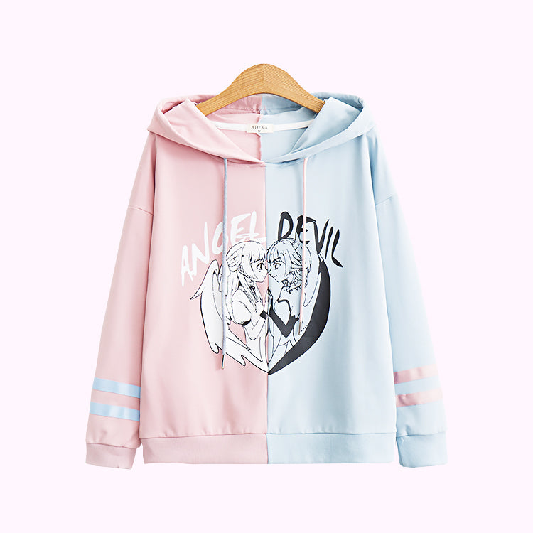 demon and angel hoodie