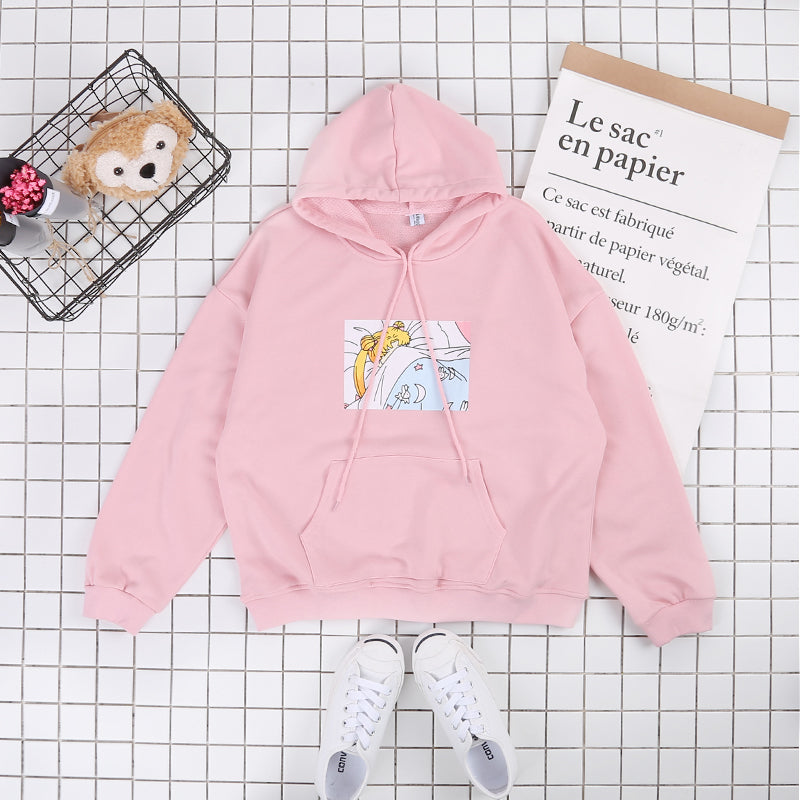 pink sailor moon hoodie