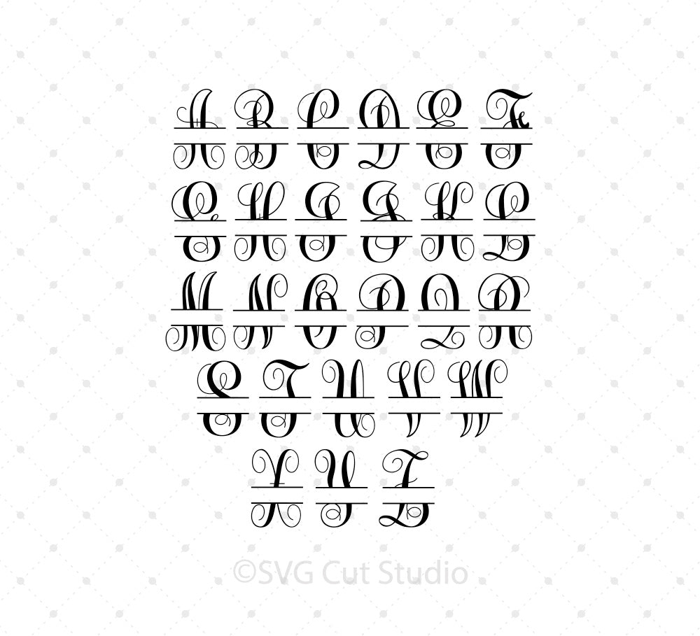 Download Monogram Font Bundle Svg Files