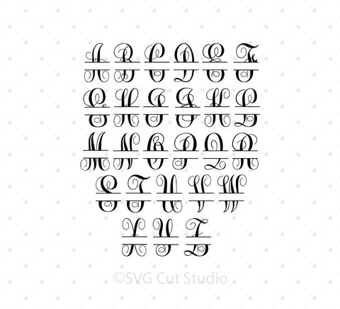 Download Monogram Font Bundle SVG PNG DXF files for Cricut and Silhouette - SVG Cut Studio