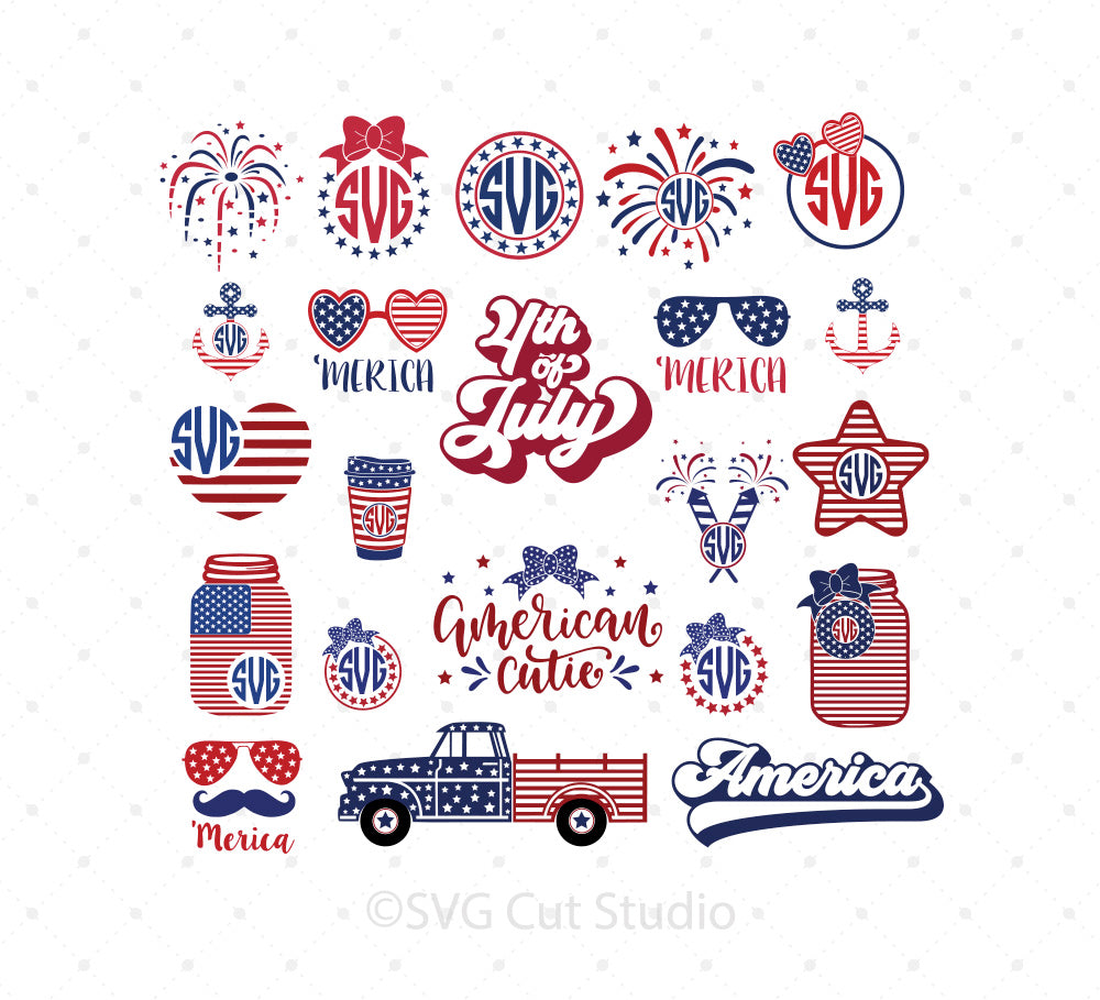 Download 4th Of July Svg Cut Files For Cricut And Silhouette 4th Of July Svg Mini Bundle
