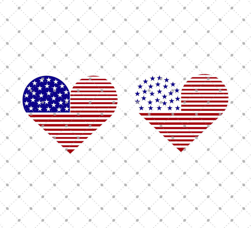 Download Svg Cut Files For Cricut And Silhouette American Flag Heart Files