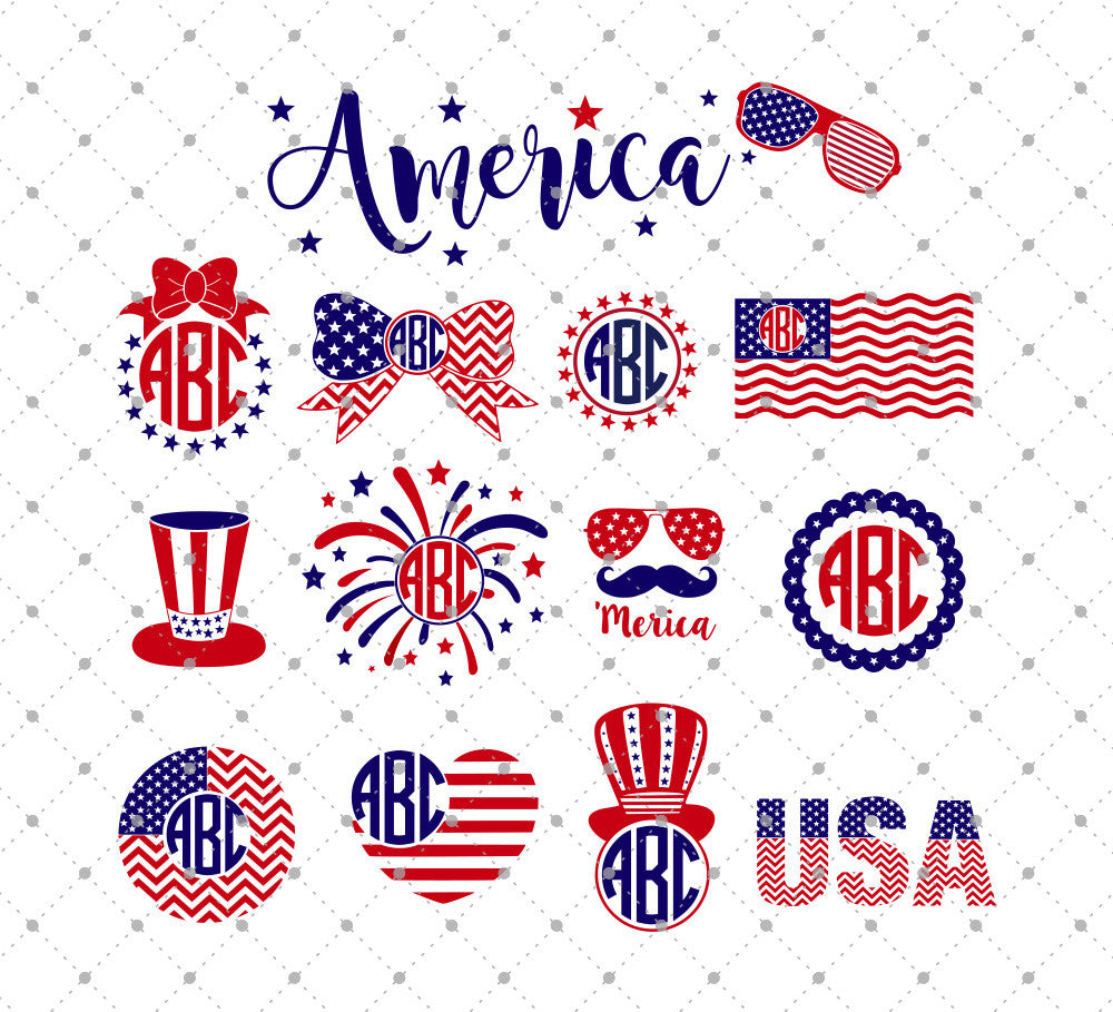 Download 4th of July SVG PNG DXF EPS Studio3 vector graphic cut ...
