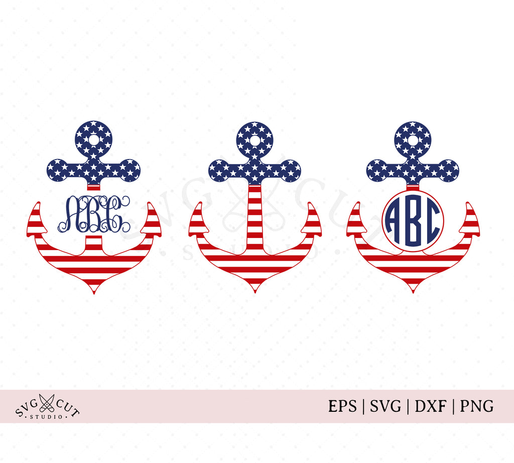 Download 4th July Anchor Svg Files