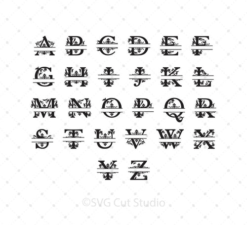 Monogram SVG Bundle TTF 6 Monogram Font Alphabets Digital 