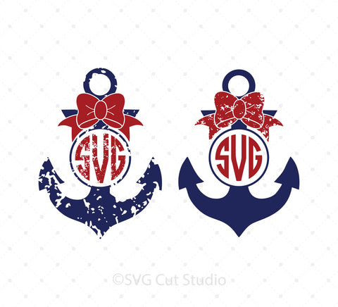 Download Anchor Monogram Frame Svg Png Dxf Files For Cricut And Silhouette