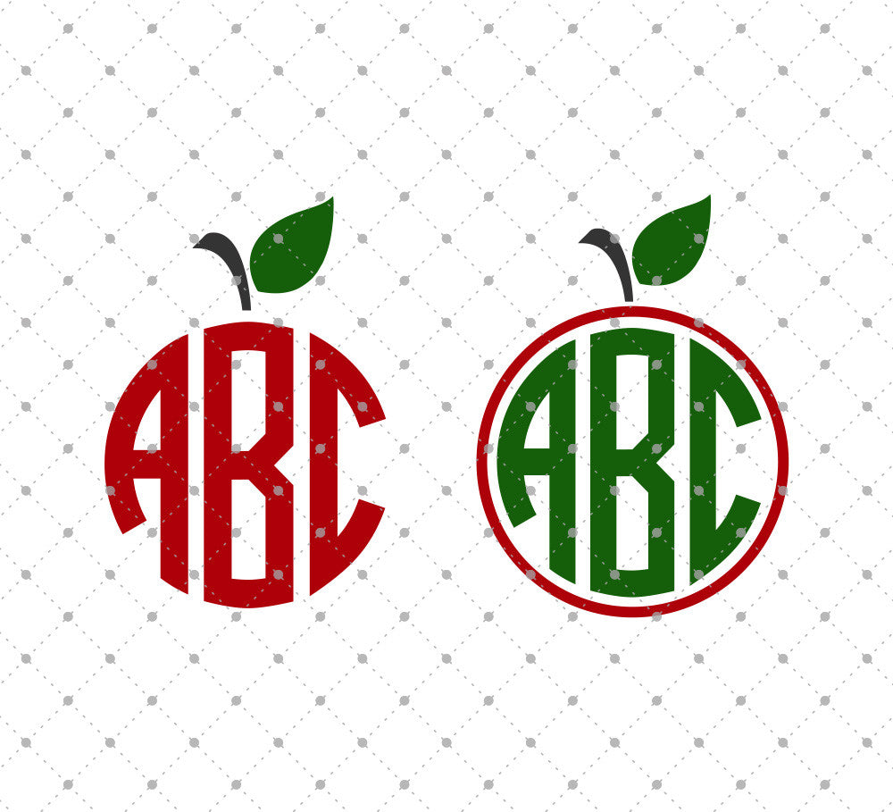 Download SVG Cut Files for Cricut and Silhouette - Apple Monogram ...