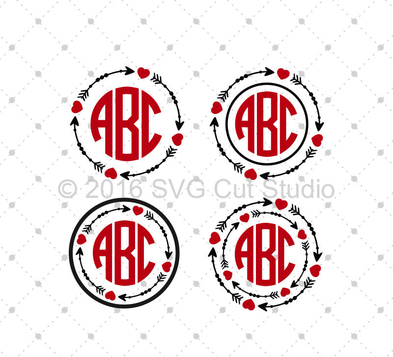 Download SVG Cut Files for Cricut and Silhouette - Arrow Monogram ...