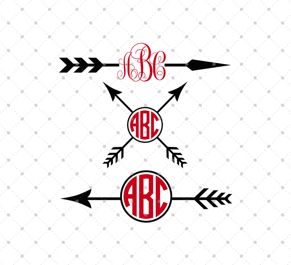 Download SVG Cut Files for Cricut and Silhouette - Arrow Monogram ...