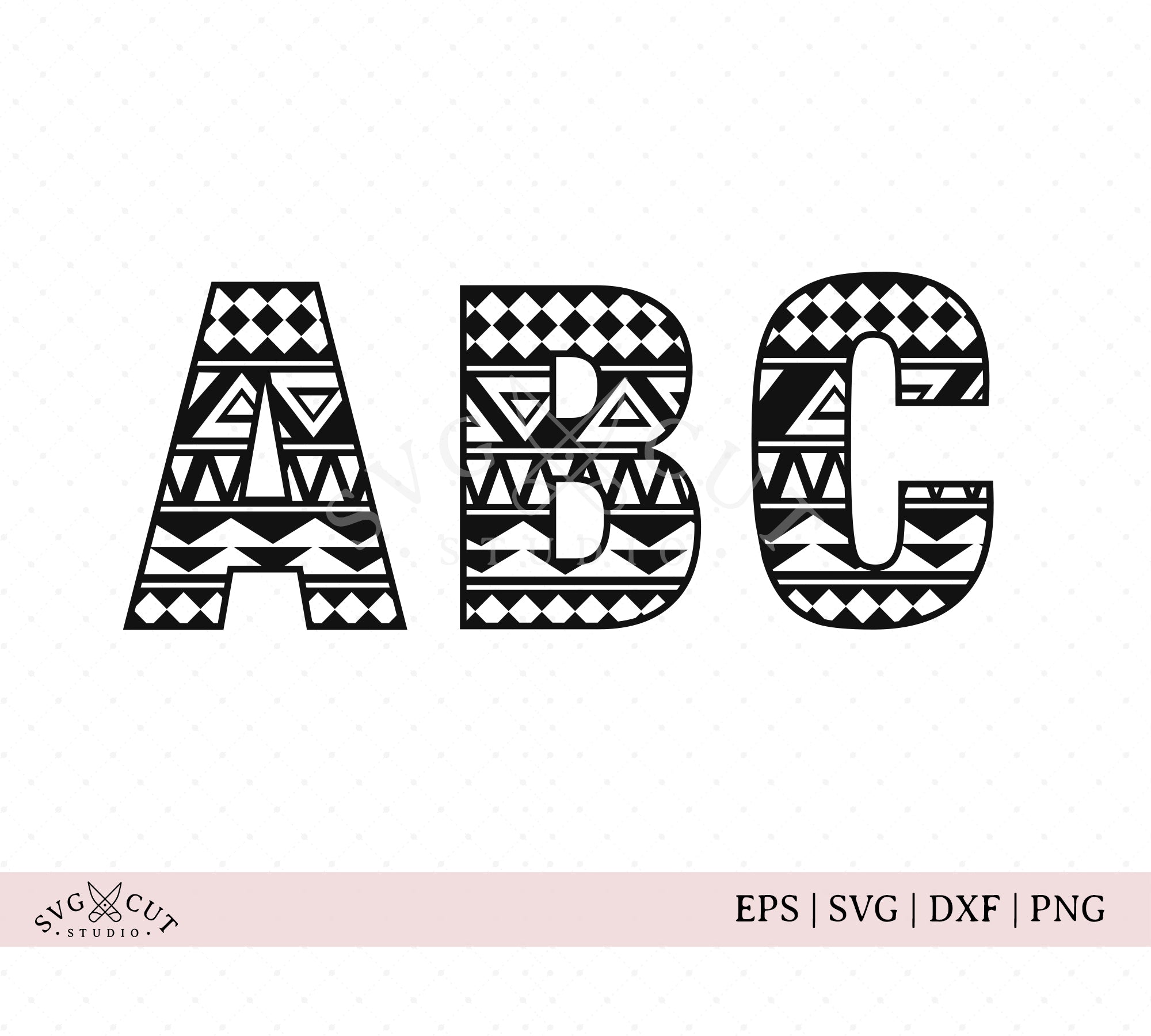 SVG - Circle Monogram Alphabet Letters