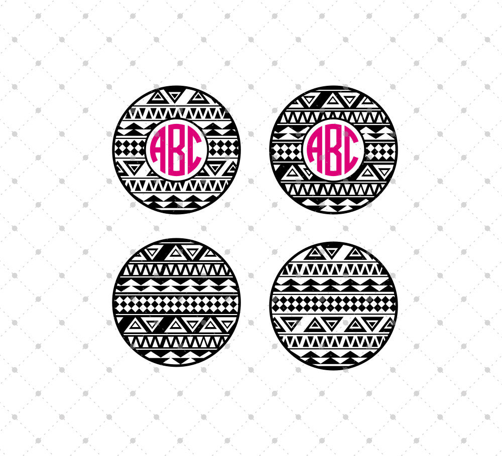 Download Svg Cut Files For Cricut And Silhouette Aztec Monogram Frames Files