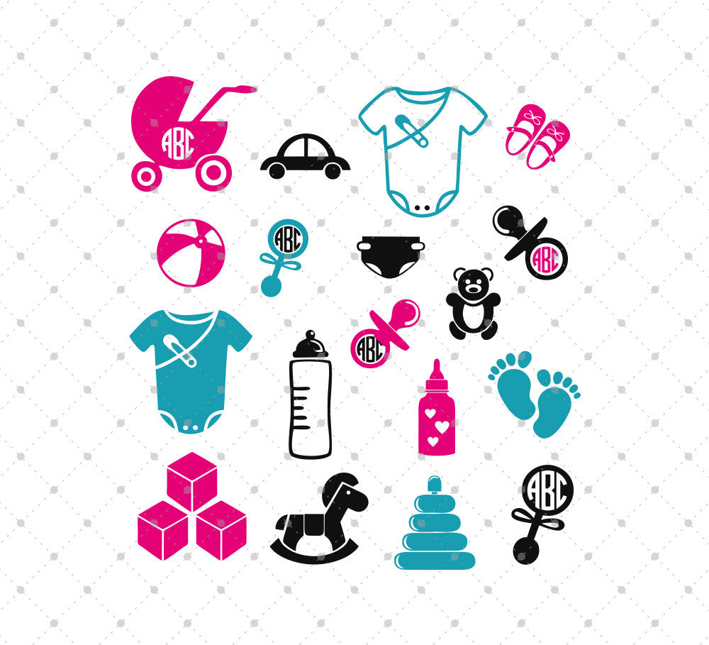 Svg Cut Files For Cricut And Silhouette Baby Items Files