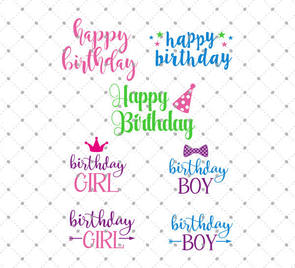 Download SVG Cut Files for Cricut and Silhouette - Birthday SVG Cut ...