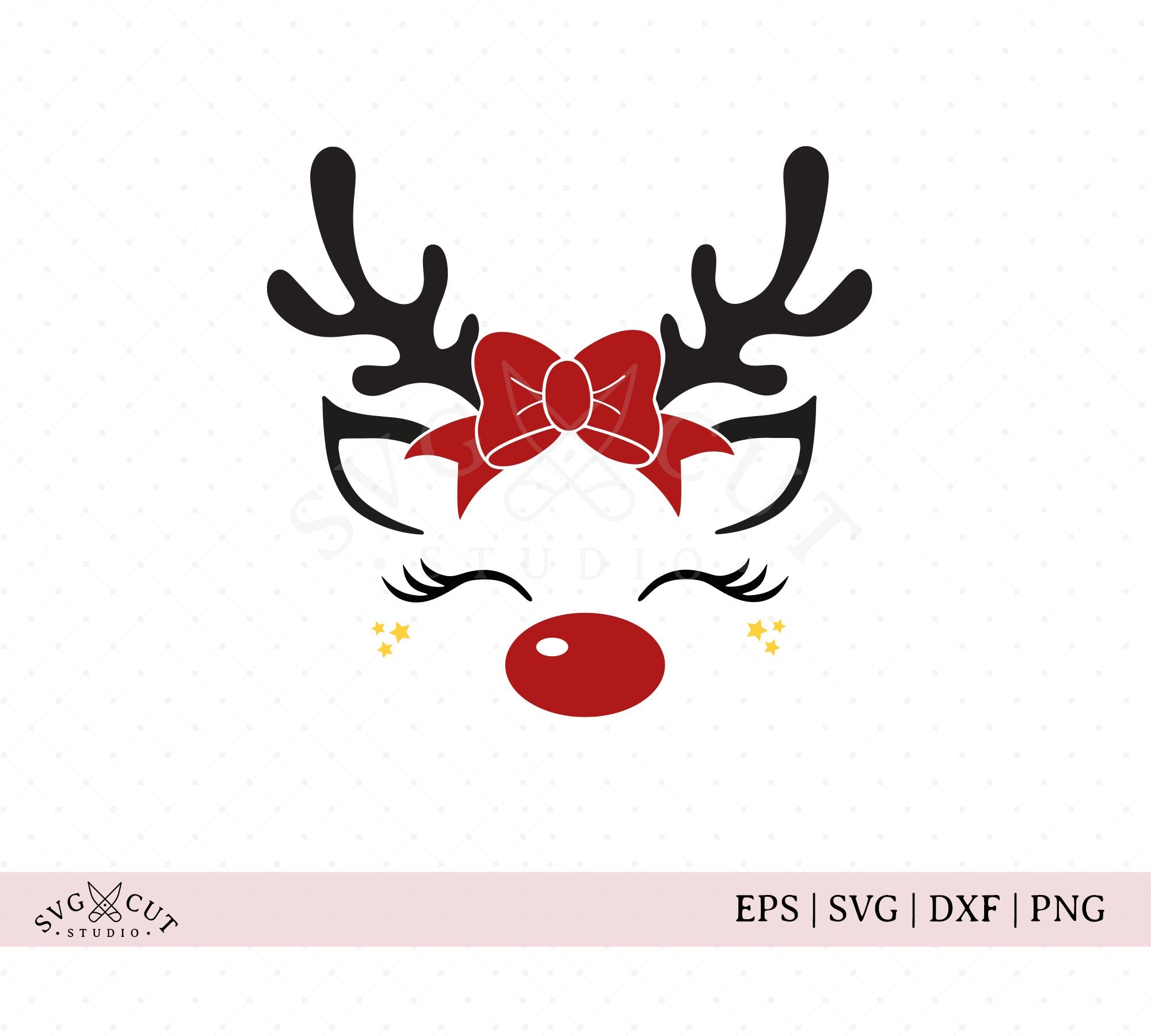 REINDEER MONOGRAM BOW