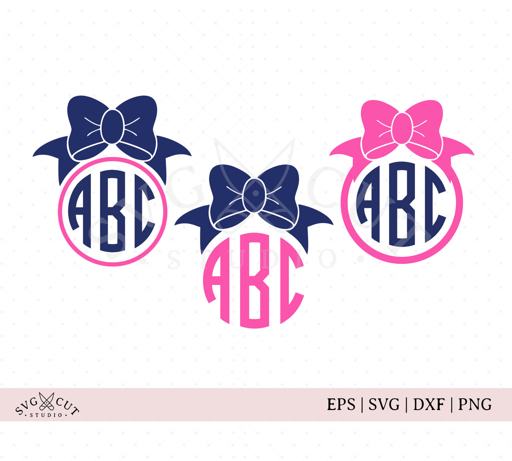 Download Bow Monogram Svg Cut Files Bundle For Cricut And Silhouette