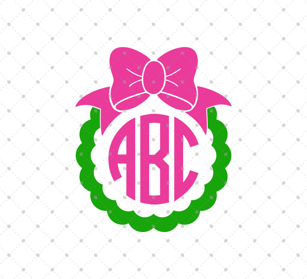 Download Svg Cut Files For Cricut And Silhouette Bow Monogram Frame Files 4
