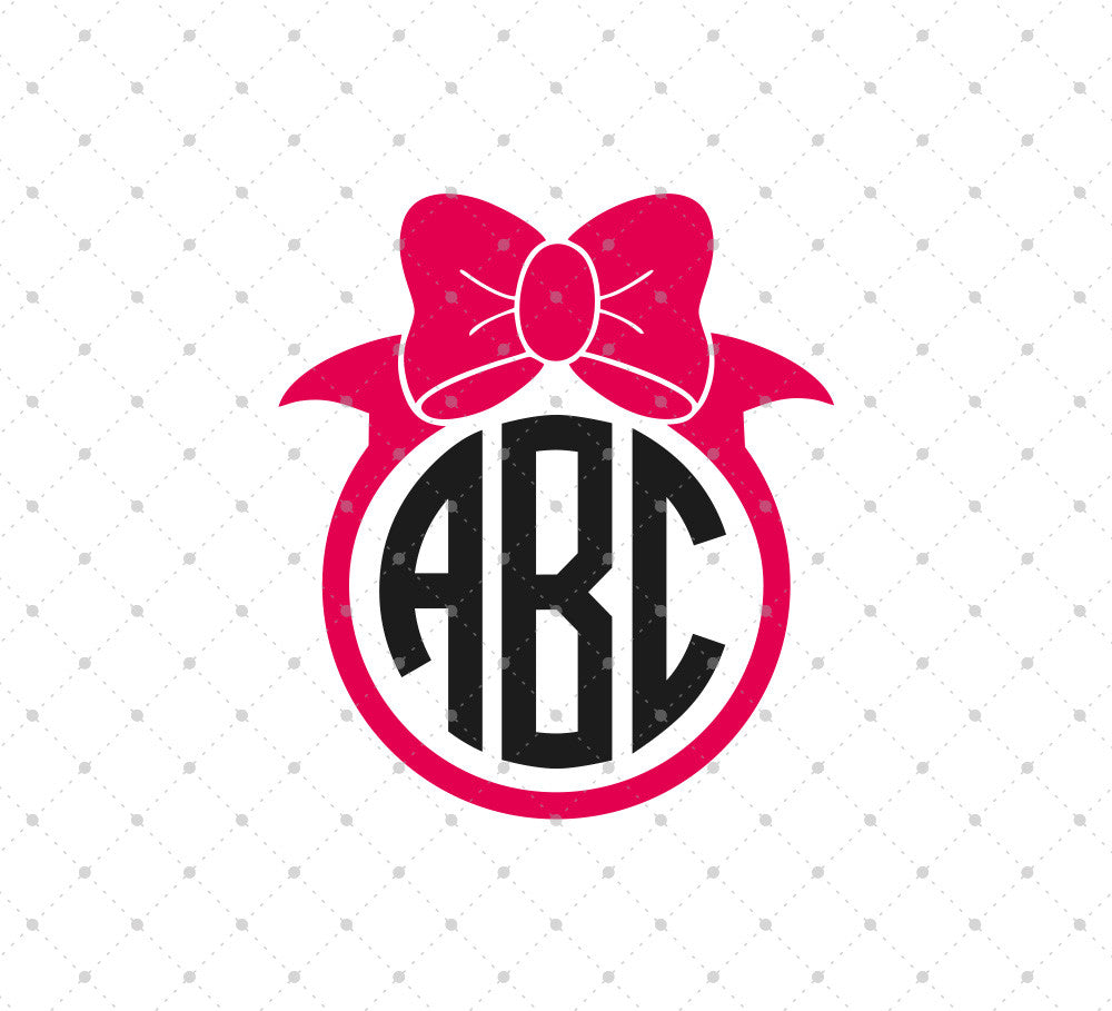 Download SVG Cut Files for Cricut and Silhouette - Bow Monogram ...