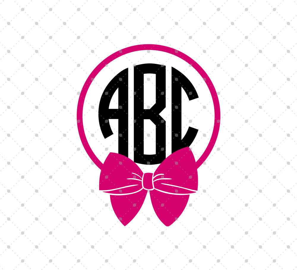 Download SVG Cut Files for Cricut and Silhouette - Bow Monogram ...