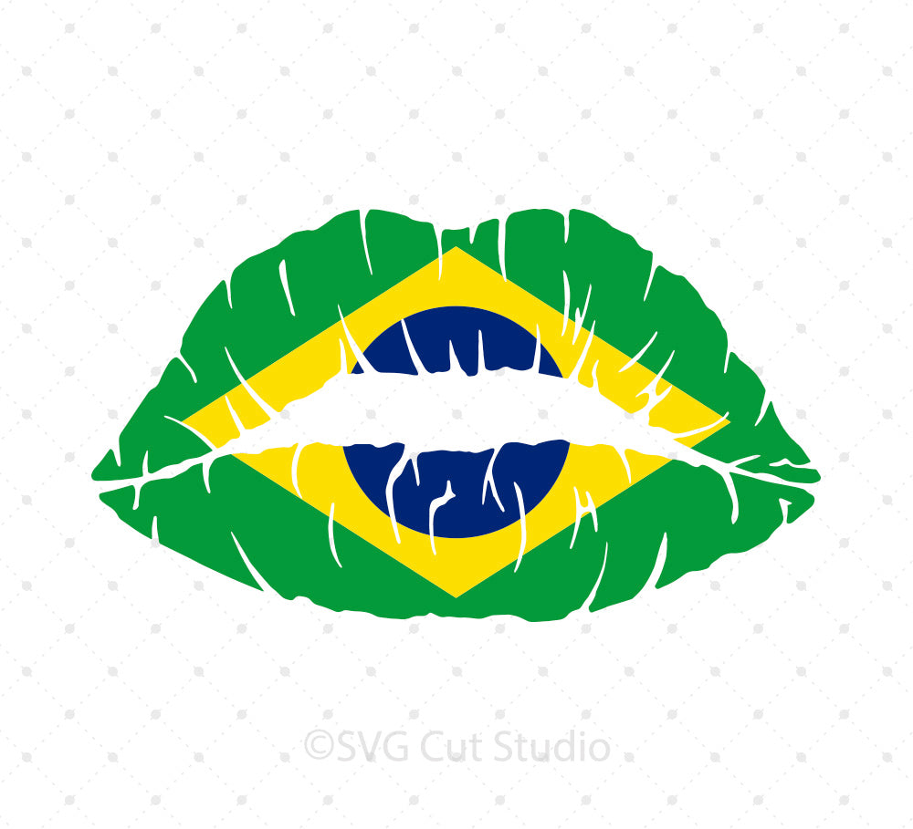 Download Brazilian Flag Girl Lips SVG Cut Files for Cricut ...