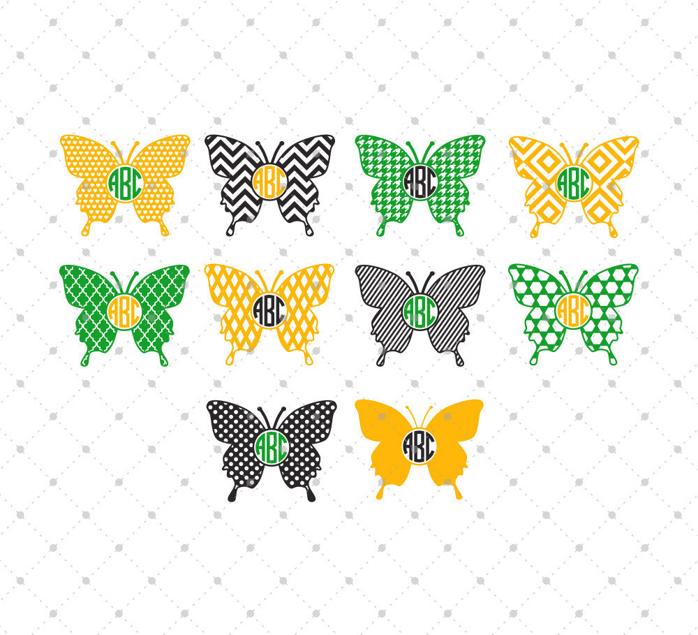 Free Free 190 Butterfly Monogram Svg Free SVG PNG EPS DXF File