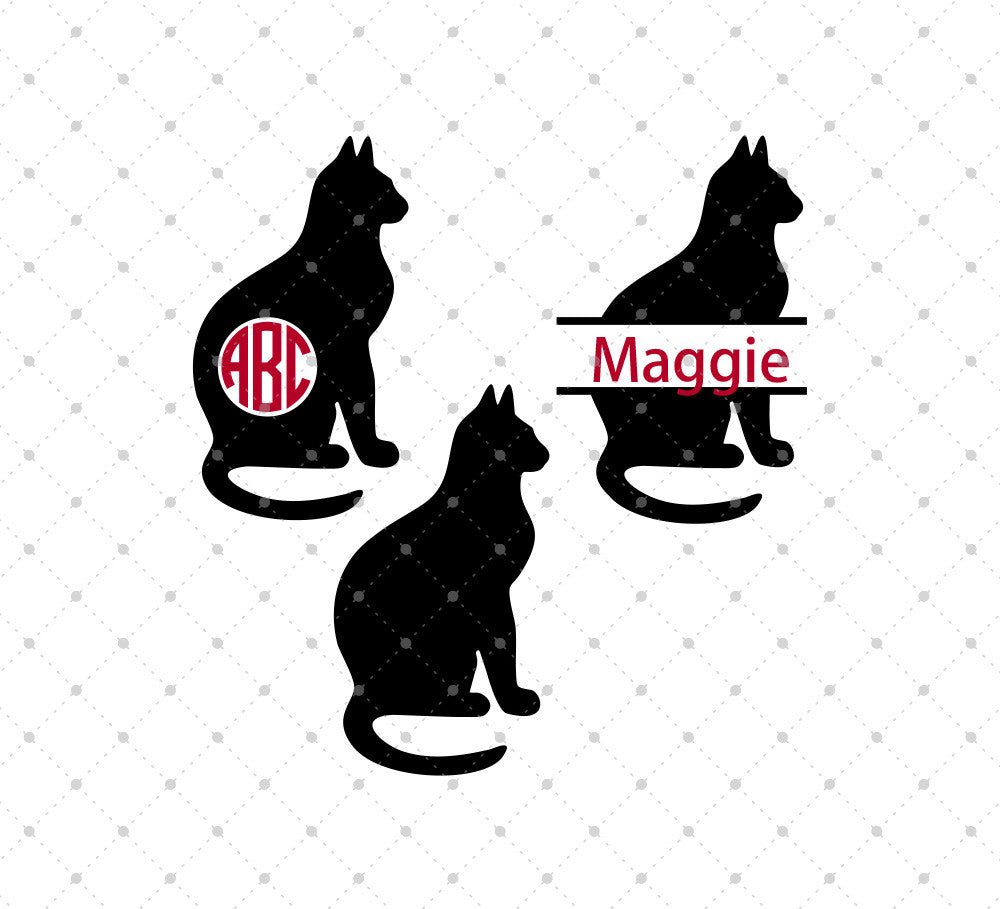 Download SVG Cut Files for Cricut and Silhouette - Cat Monogram ...