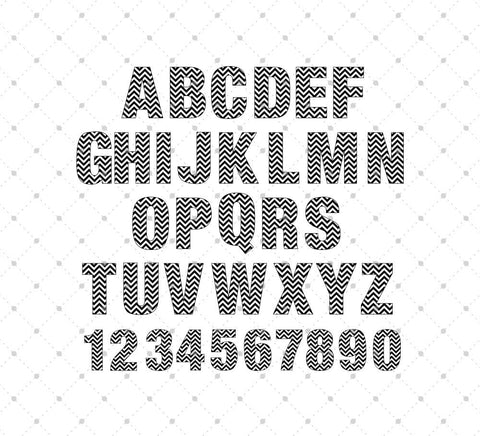 Download SVG Cut Files for Cricut and Silhouette - Chevron Alphabet ...