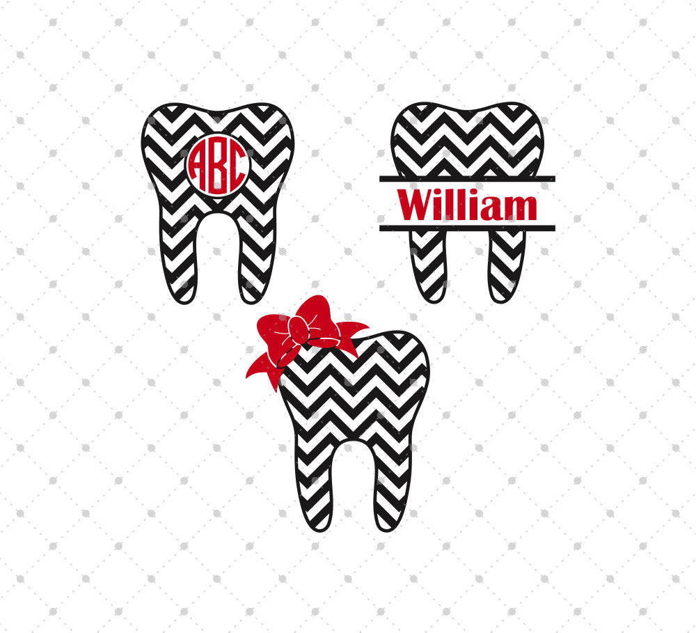 Chevron Pattern Circle Monogram SVG Cut Files